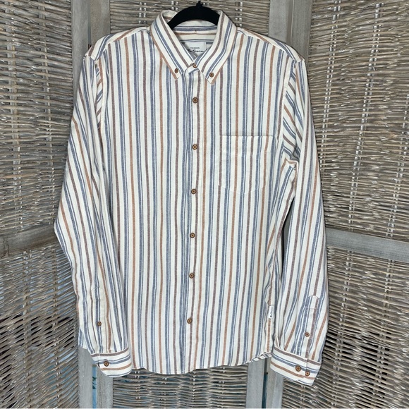 Ben Sherman White and Brown Casual Button Down Shirt - Picture 1 of 8